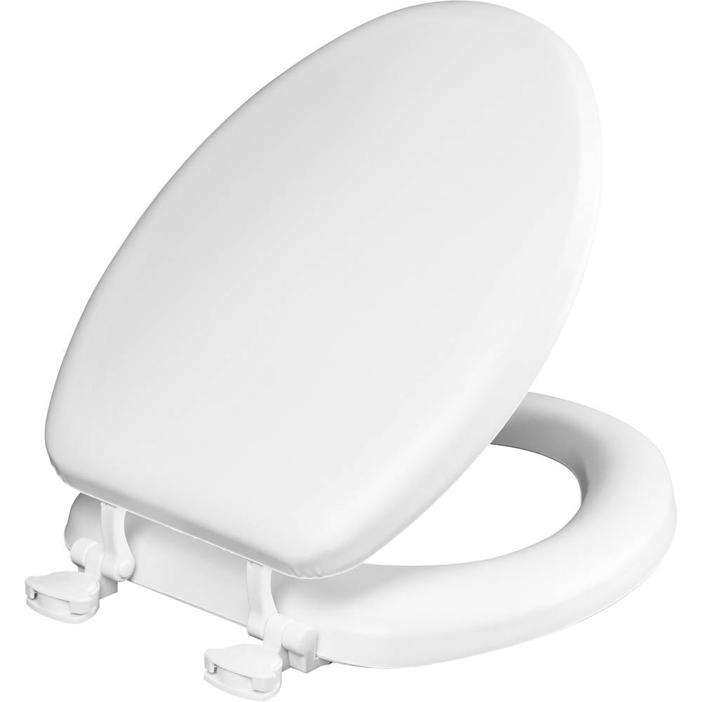 Mayfair by Bemis Eden Cushioned Vinyl White Elongated Padded Toilet Seat | 1713ECA 000