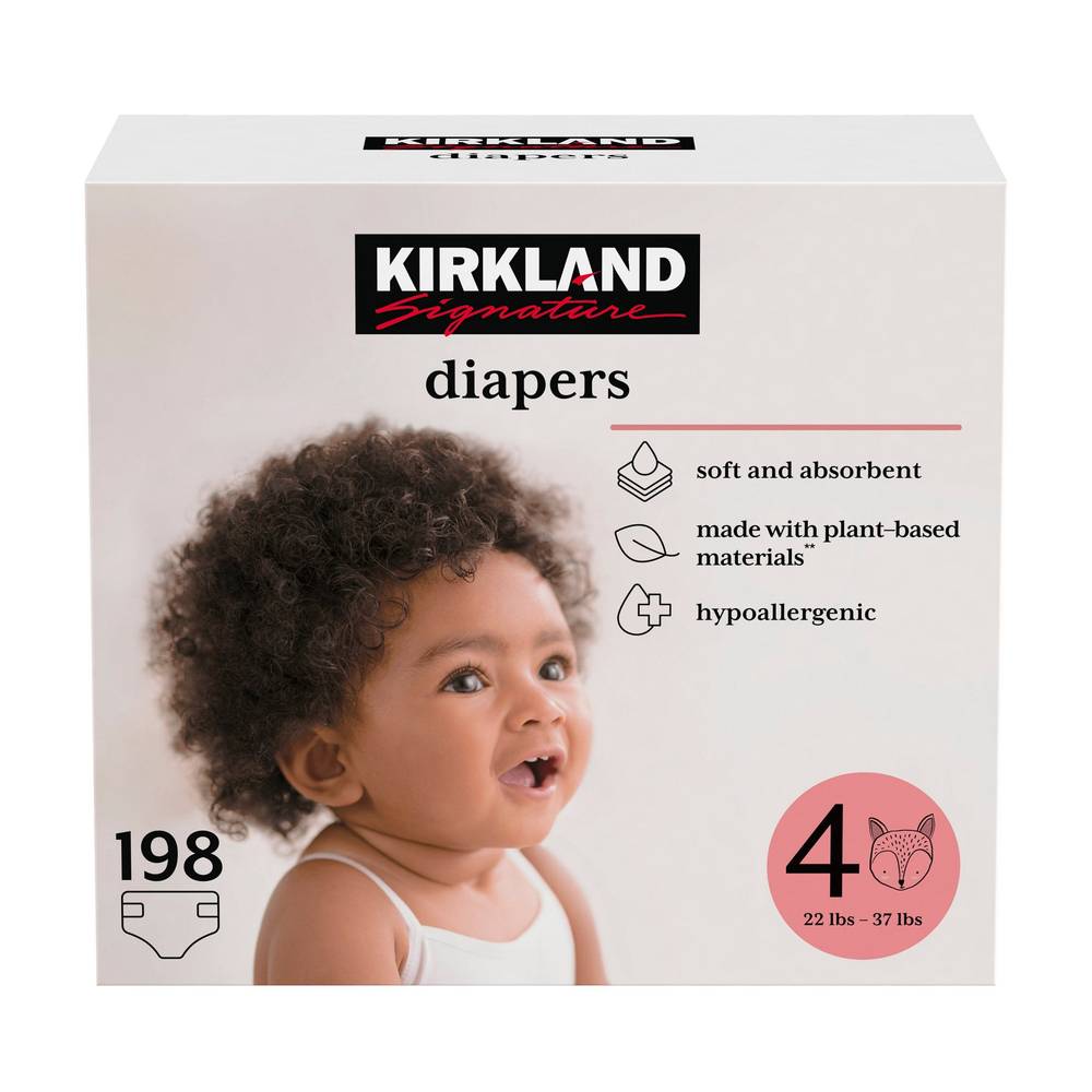 Kirkland Signature Baby Diapers, Size 4 (198 ct)