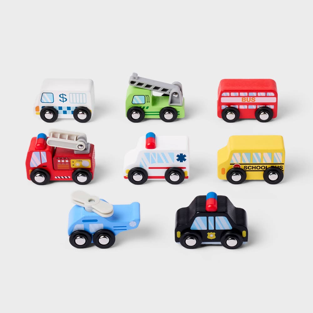 Gigglescape Emergency Car Set Play Vehicle Toy 2+ Year (9 ct)