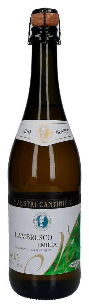 Maestri Cantinieri - Lambrusco bianco, garrafa de 750 ml