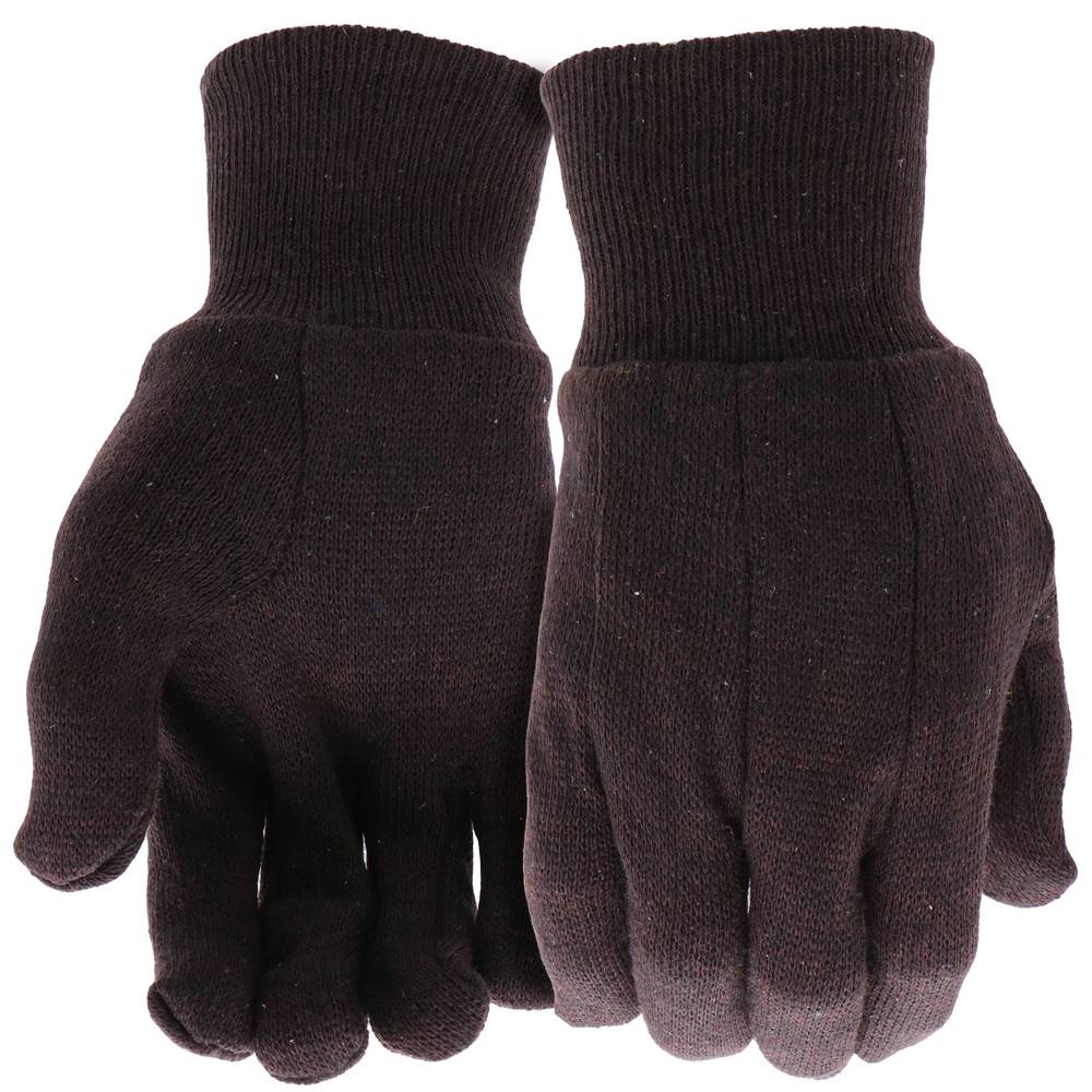 Boss Large Brown Poly/Cotton Construction Gloves, (12-Pairs) | B62011-L12P