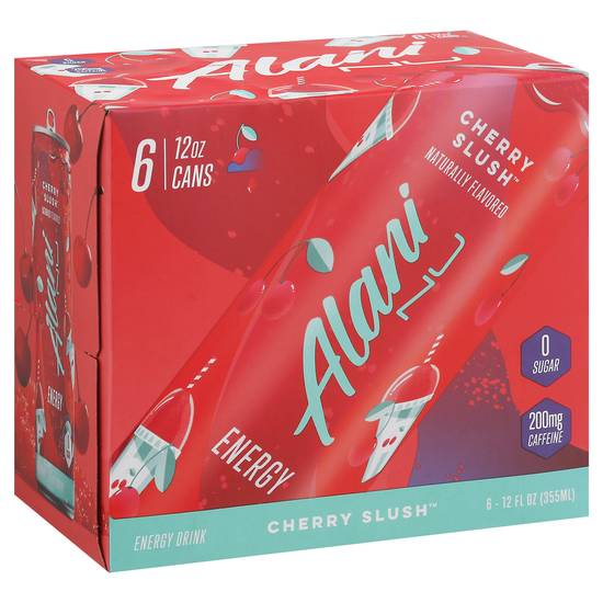 Alani Nu Zero Sugar Cherry Slush Energy Drink (6 x 12 fl oz)