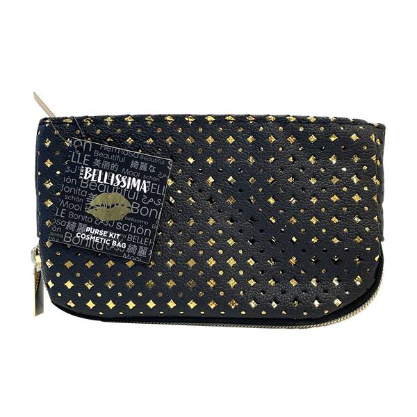 Bellissima Purse Kit Cosmetic Bag Black & Gold