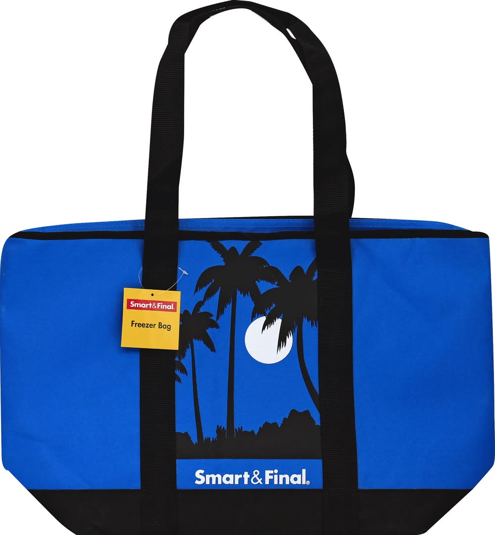 Smart & Final Freezer Bag, Blue-Black
