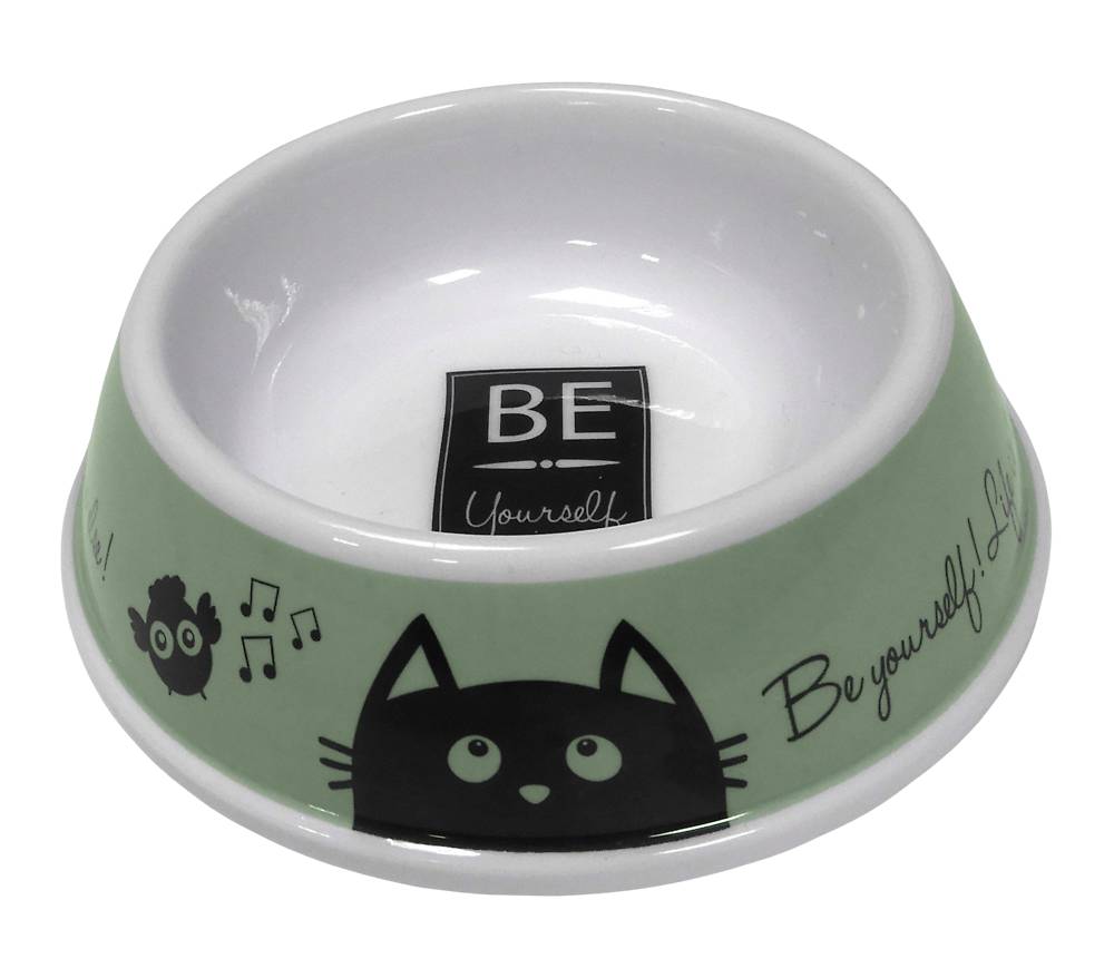 Aime - Gamelle pour chat mélamine 200 ml, 10 cm (440g)