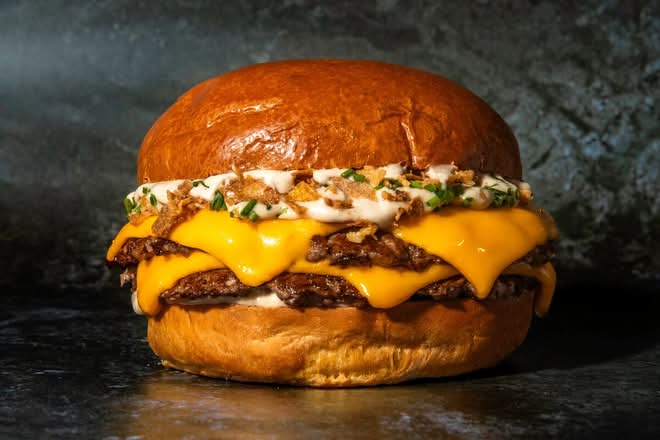 Confit Garlic Cheeseburger