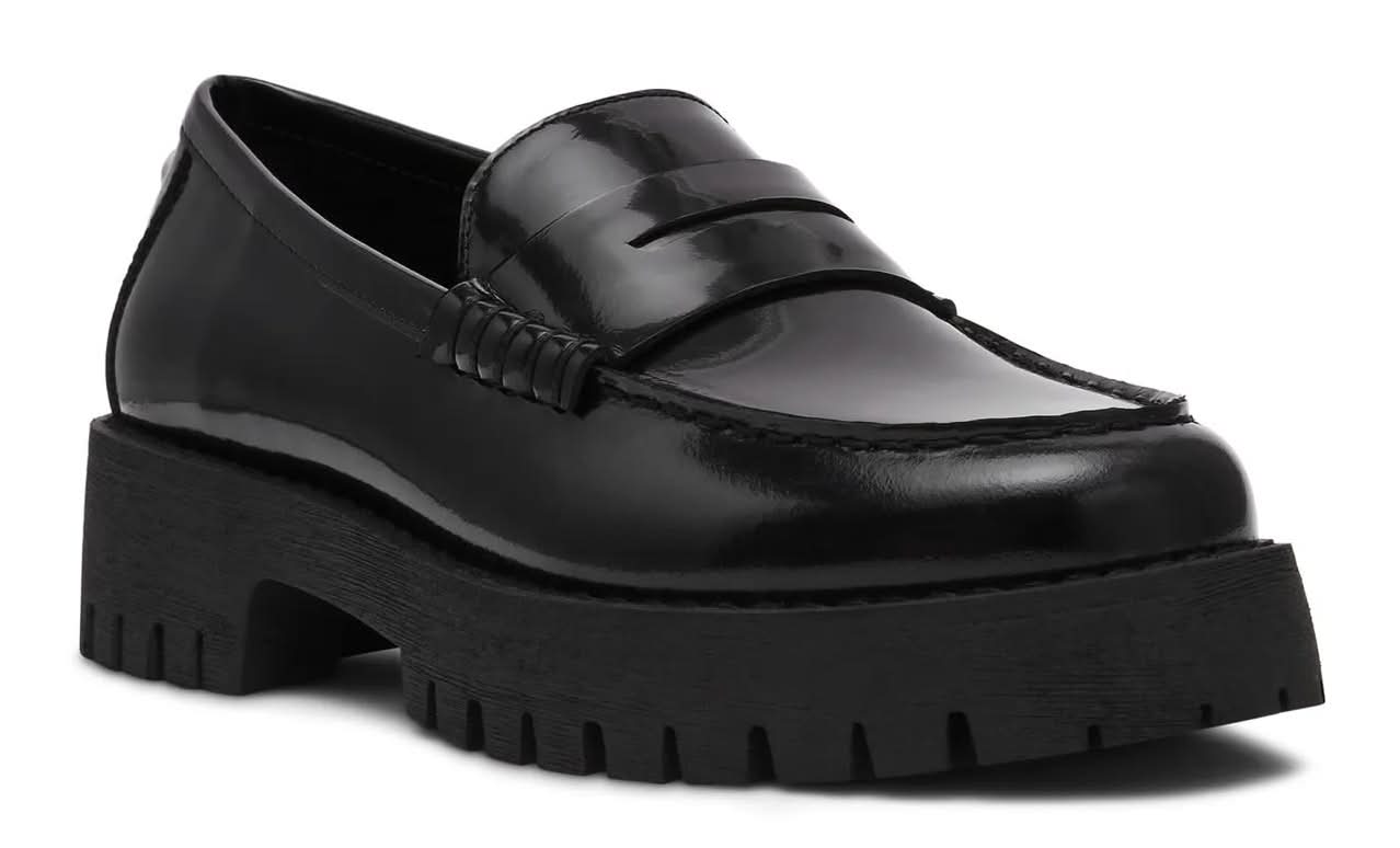 Steve Madden Langsten Platform Loafer (Black Medium - 7)