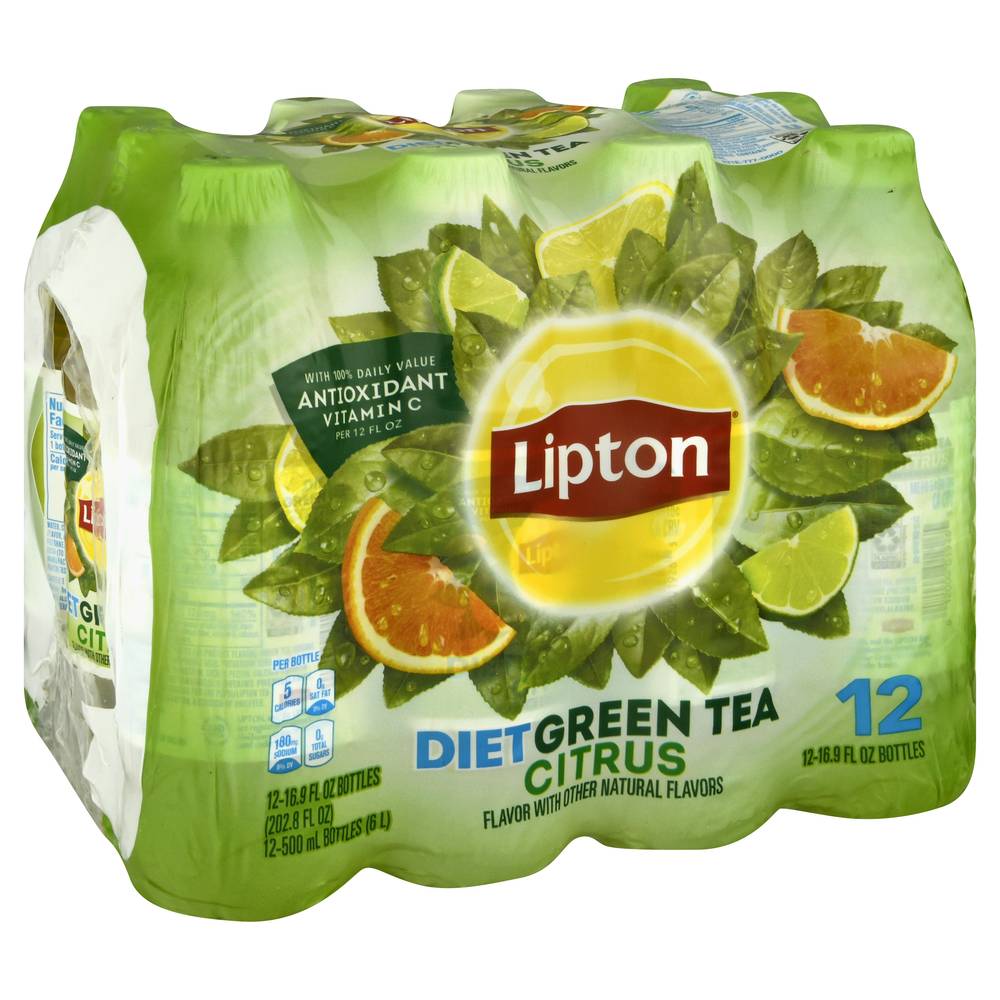 Lipton Diet Green Tea (12 ct, 16.9 fl oz) (citrus)