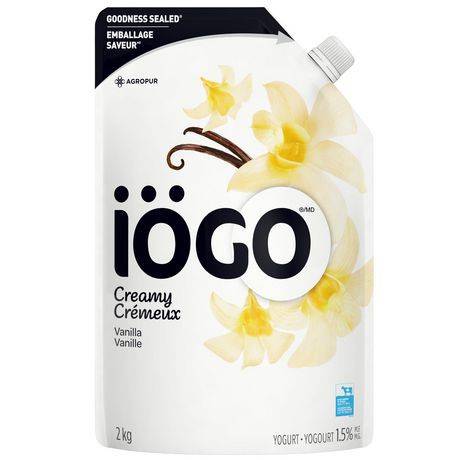 Iögo yogourt crémeux à la vanille 1,5 % iögo (2 kg) - creamy vanilla yogurt (2 kg)