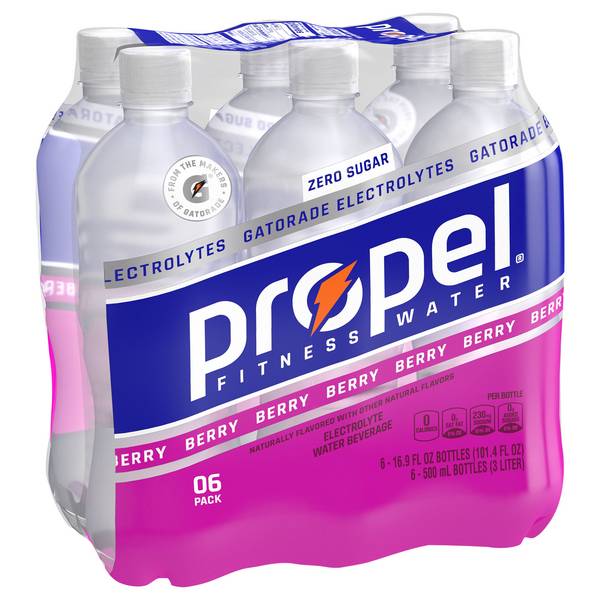 Propel Electrolyte Water Beverage (6 ct, 16.9 fl oz) (berry-zero sugar)