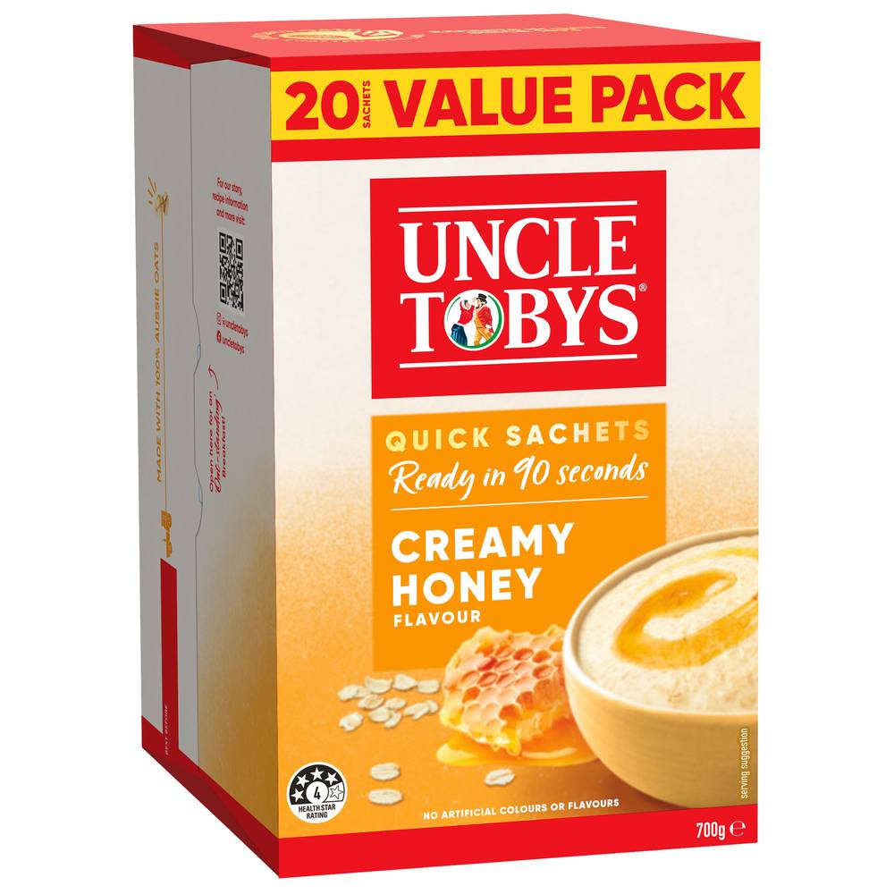 Uncle Tobys Oats Quick Sachets Breakfast Cereal Delivery Near Me