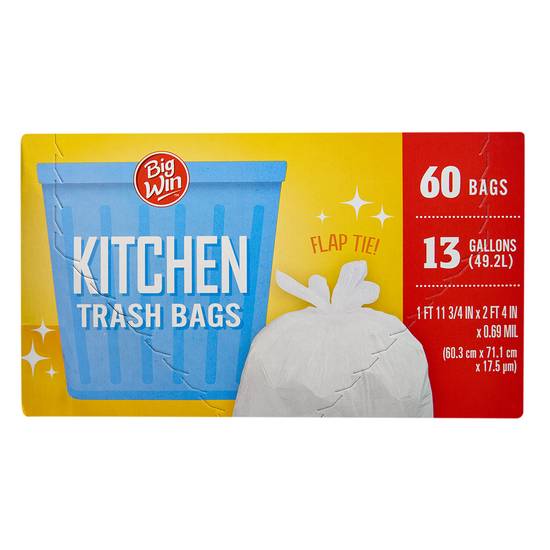 Big Win Kitchen Trash Bags 13 Gallon (60 ct)