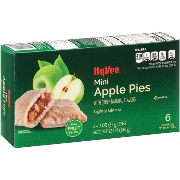 Hy-Vee Lightly Glazed Mini Apple Pies 6-2 oz