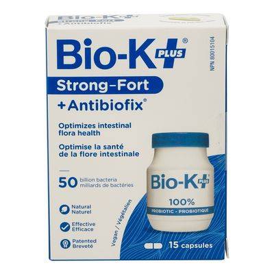 Bio-k plus probiotiques sans gluten 50 milliards (15 un - capsules) - 50 billion bacteria probiotics capsules (15 units)
