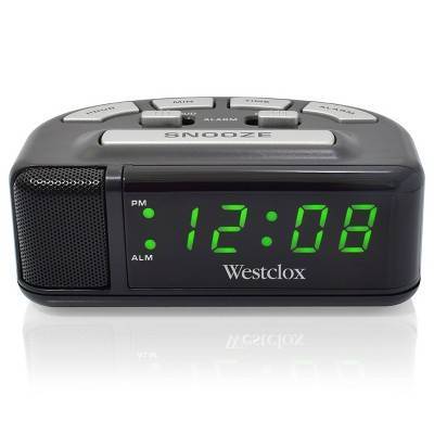 Westclox Digital Alarm Clock, Black