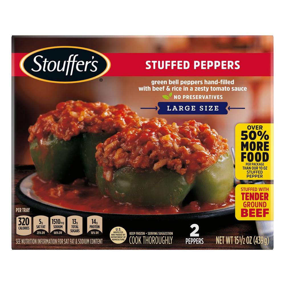 Stouffer'S Classics Frozen Stuffed Peppers Large Size