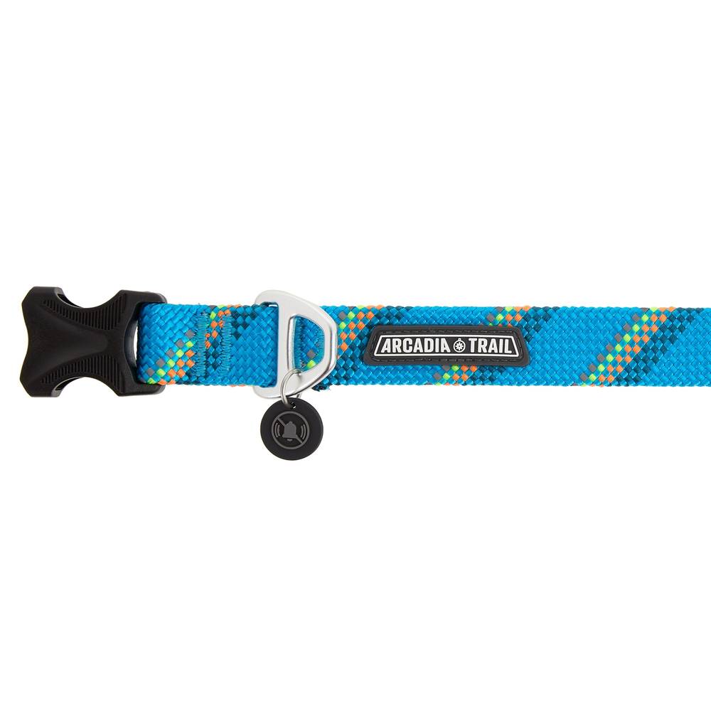 Arcadia Trail Reflective Rope Paracord Dog Collar (x large/blue)