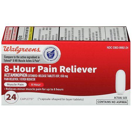 Walgreens Acetaminophen Extended-Release 650 mg Muscle Pain Caplets