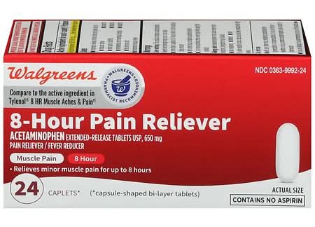 Walgreens Acetaminophen Extended-Release 650 mg Muscle Pain Caplets (1.76 oz)