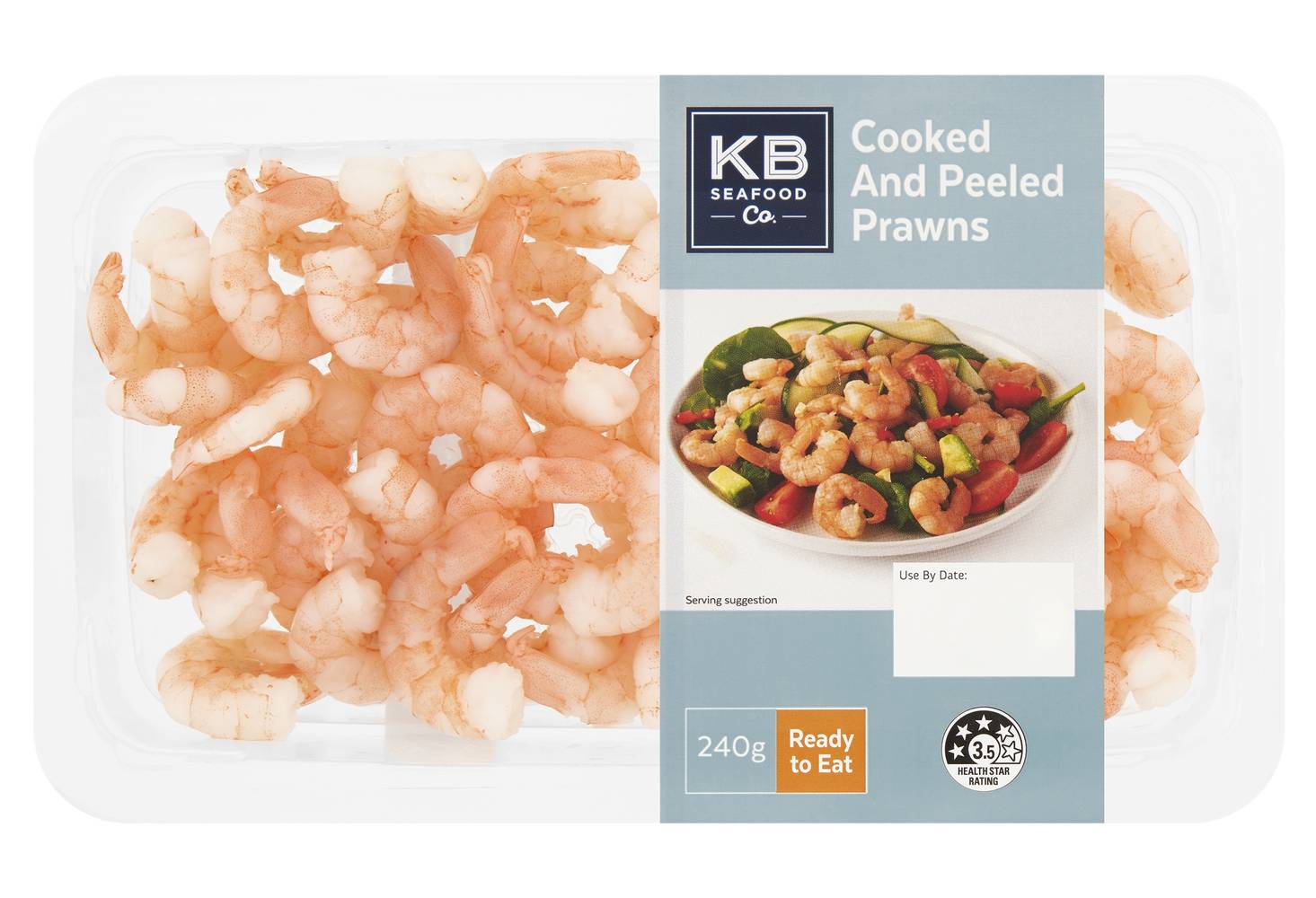 KB Seafood Co Cooked & Peeled Prawns (240g)