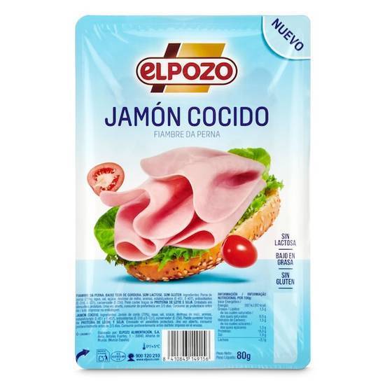 Jamón Cocido Elpozo en Sobre (80 g)