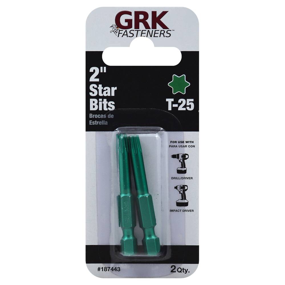 GRK Fasteners T-25 2 Inches Star Bits