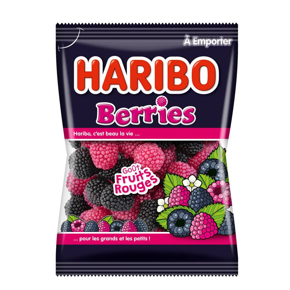 Haribo - Bonbons berries, fruits rouges (100g)