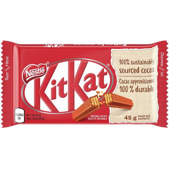 Nestlé Kit Kat 100% Durable Cocoa Wafer Bar