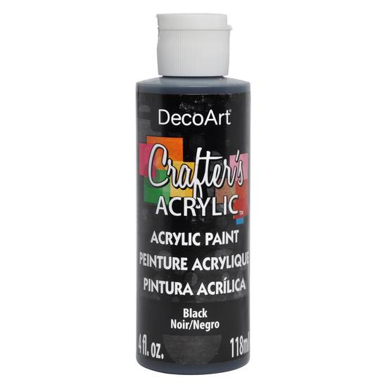 Decoart Black Acrylic Paint (4 oz)