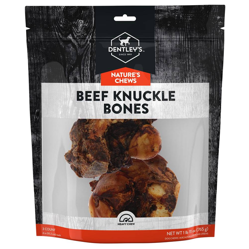 Dentley's® Nature's Chews Meaty Beef Knuckles Dog Chew (Size: 3 Count)