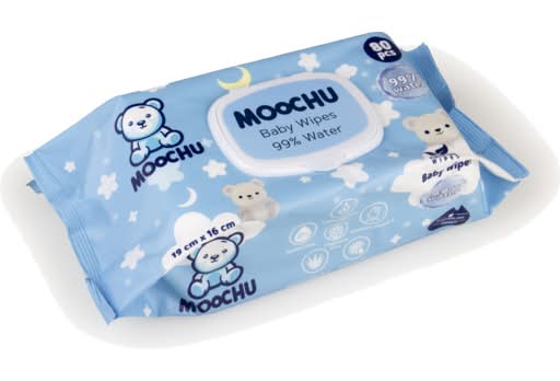 Moochu Baby Wipes 99% Water '80 Pack'
