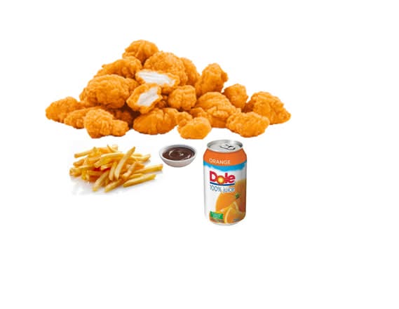 Popcorn Chicken , fries & Juice