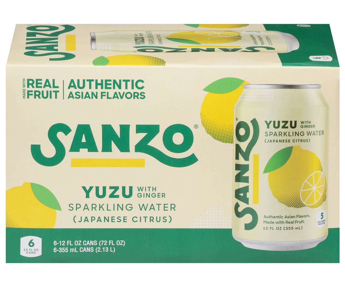 Sanzo Yuzu With Ginger Sparkling Water (6 x 12 fl oz)