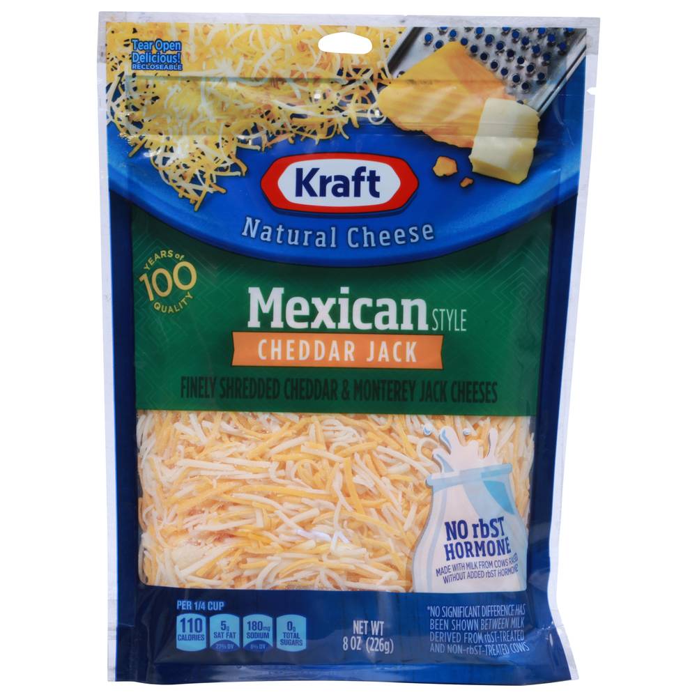 Kraft Mexican Style Cheddar Jack Shredded Cheese (8 oz)