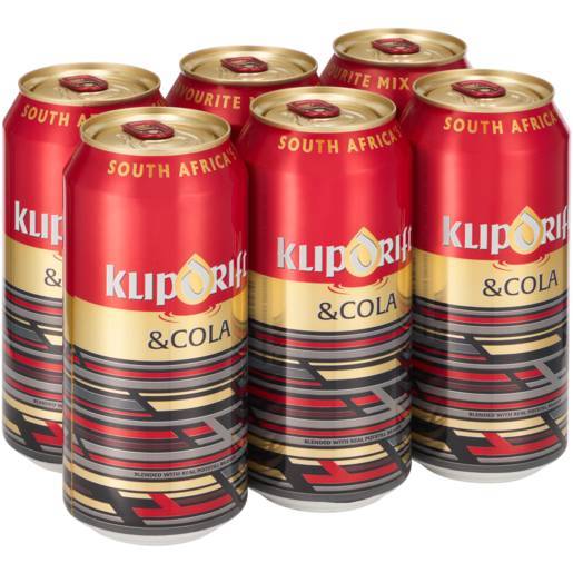 Klipdrift & Cola 440ml can 6pack