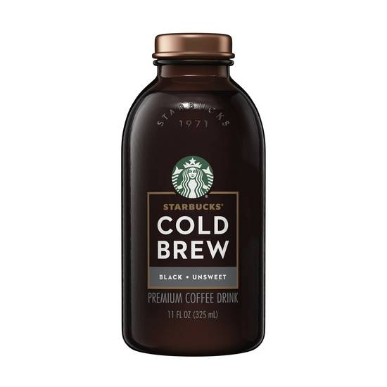 Starbucks Cold Brew Premium Coffee Drink, Black, Unsweetened, 11 OZ