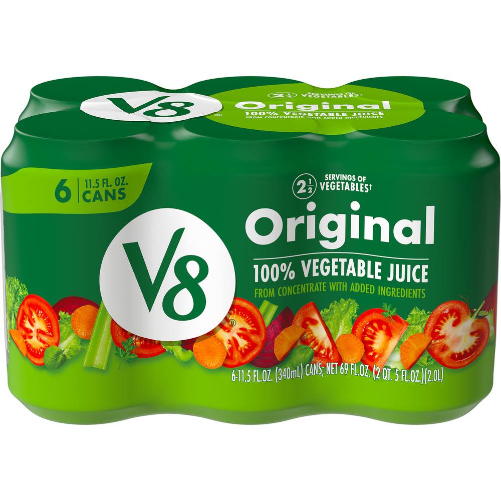 V8 100% Original Vegetable Juice (6 ct, 11.5 fl oz )