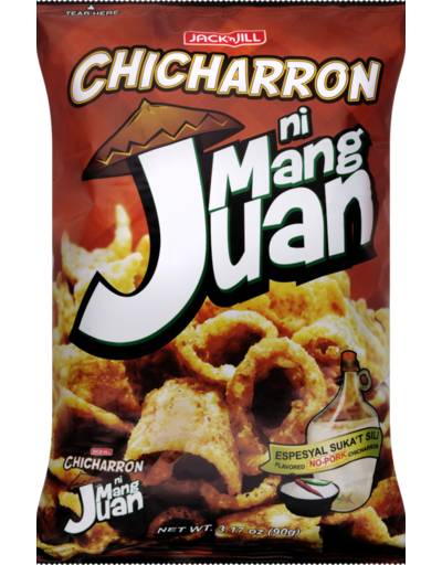 Jack 'N Jill Ni Mang Juan No Pork Chicharron Espesyal Suka't Sili Flavour 90g