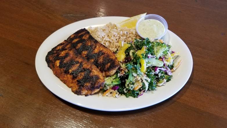 Blackened Salmon & Kale Salad
