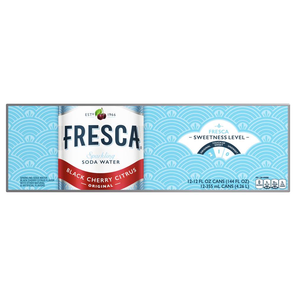 Fresca Black Cherry Citrus Soda Water (12 x 12 fl oz)