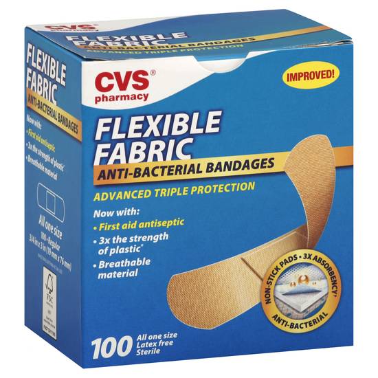 Cvs Anti-Bacterial Bandages (100 ct)