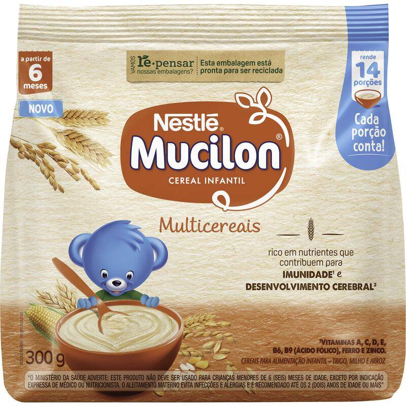 Mucilon cereal infantil para preparo de mingau multicereais (300g)