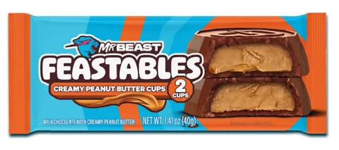 Feastables Creamy Peanut Butter Chocolate Cups (1.41 oz, 2 ct)