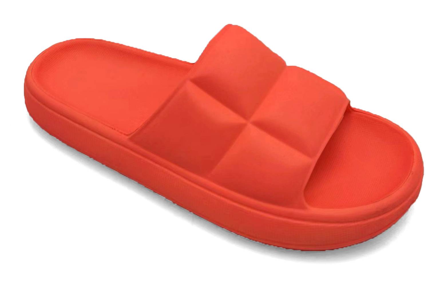Sandales à enfiler matelassées mySTYLE pour femmes (M, Corail) / mySTYLE Women's Quilted Slides (M, Coral)