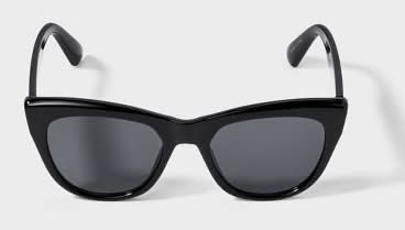 A New Day Plastic Cateye Sunglasses, Women, Black