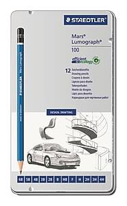 Staedtler Mars Lumograph 100 Classic Graphite Pencils, Blue, 12/Pack (100 G12)