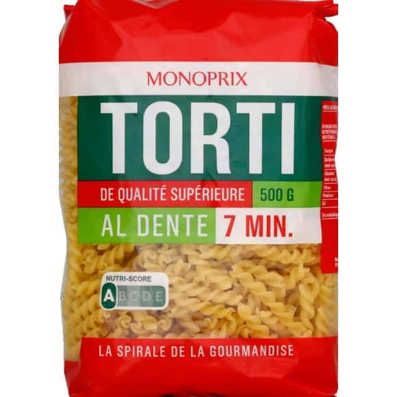 Monoprix Torti, De Qualité Supérieure Le Paquet De 500G