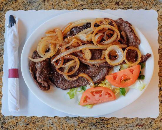 Special Club Steak with Onions