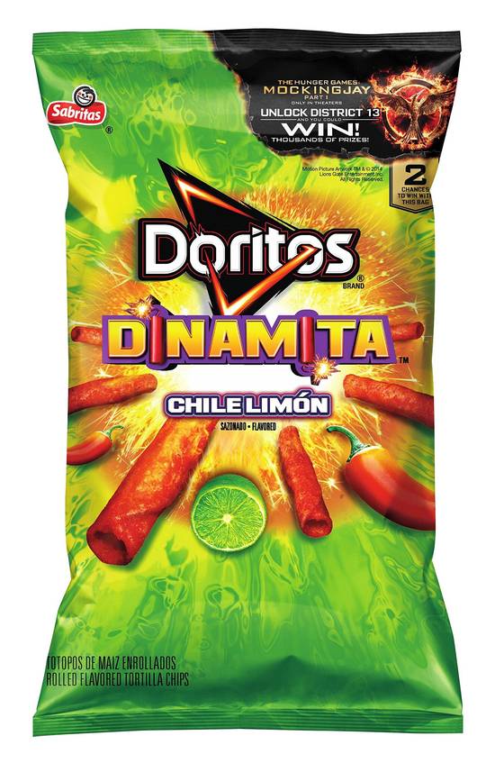 Doritos Dinamita Chile Limon Flavored Rolled Tortilla Chips