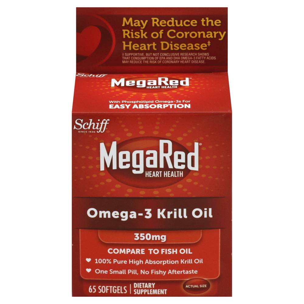 Megared Omega 3 Krill Oil Heart Health Support Softgels (60ct)